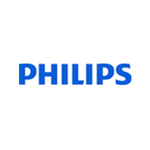 Blue Philips logo on a white background